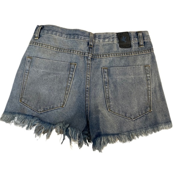 Rare One Teaspoon Sequin Romeos Jean Shorts - Picture 4 of 9